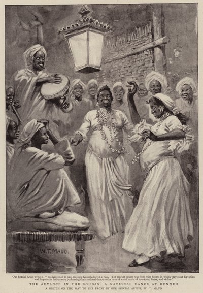 De opmars in Soedan, een nationale dans in Kenneh door William T. Maud